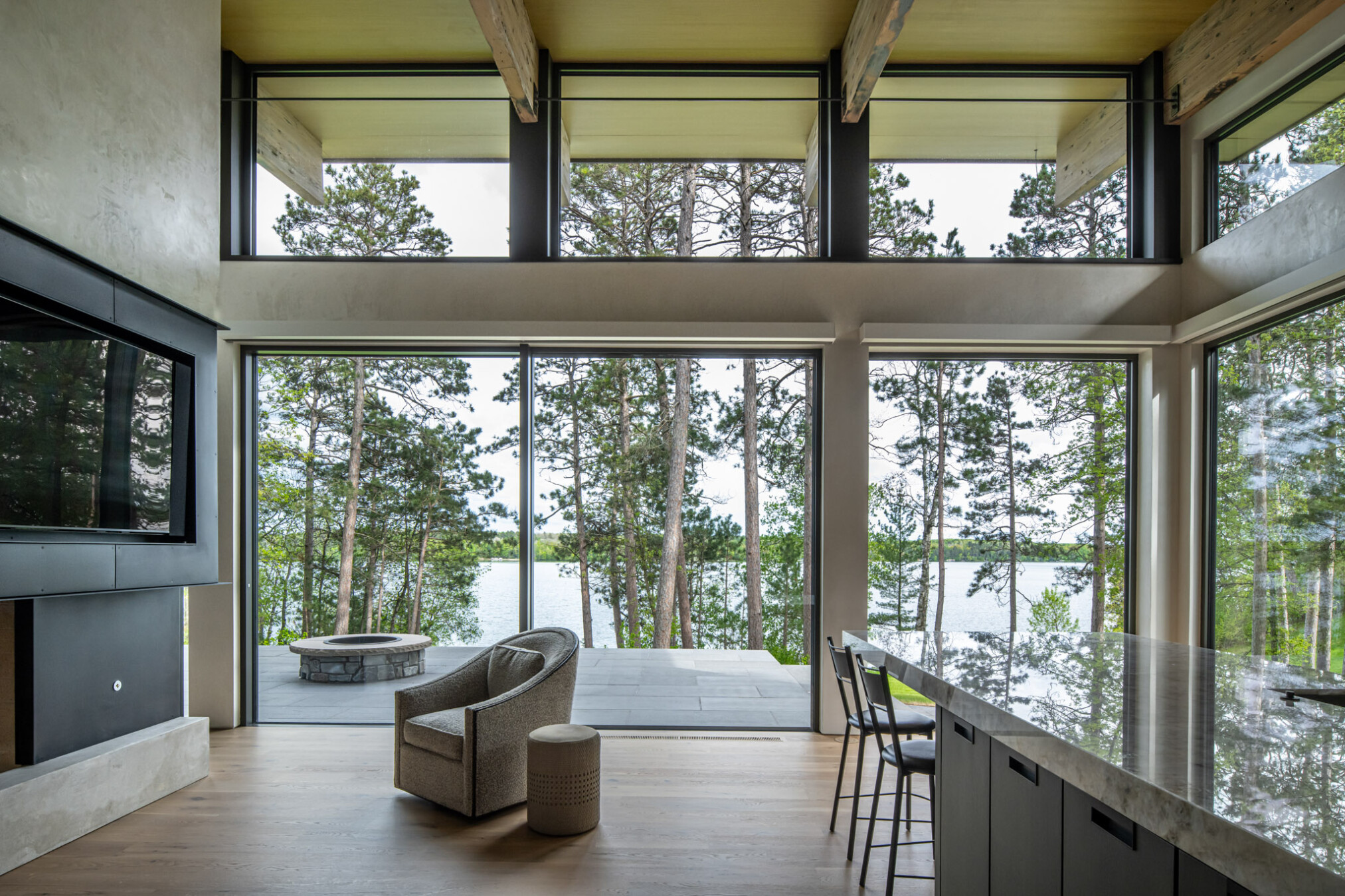 Air Lux Reference Private House Minnesota Usa Sliding Window Living Room