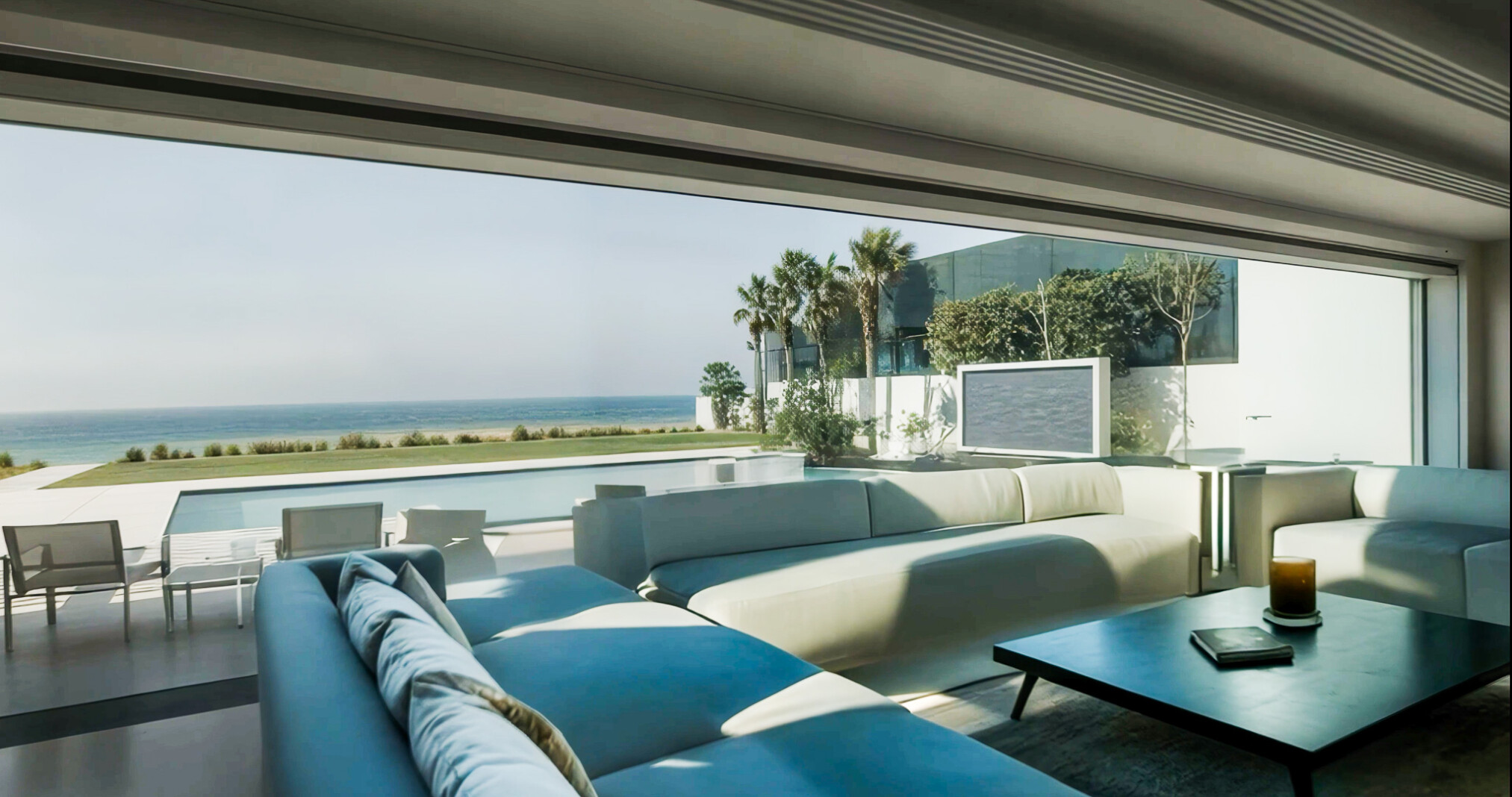 air-lux_Referenz_Luxusvilla Dubai_Senkfenster_Blick nach draussen