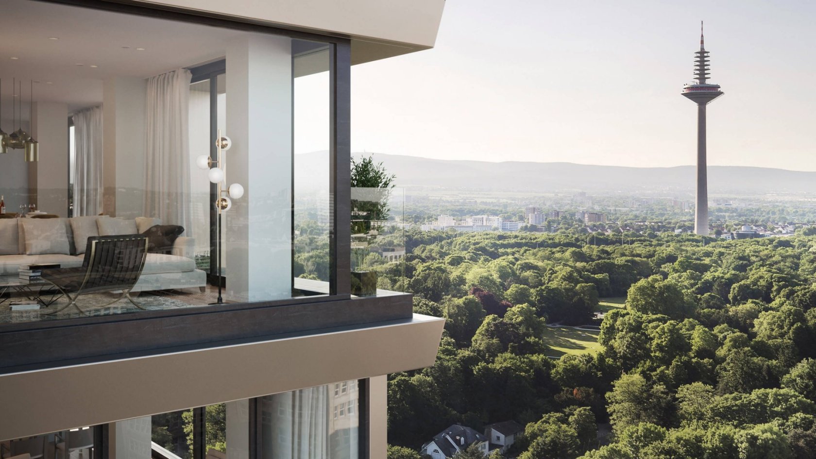 Air Lux Referenz Parkview Tower Frankfurt Rendering Nahaufnahme