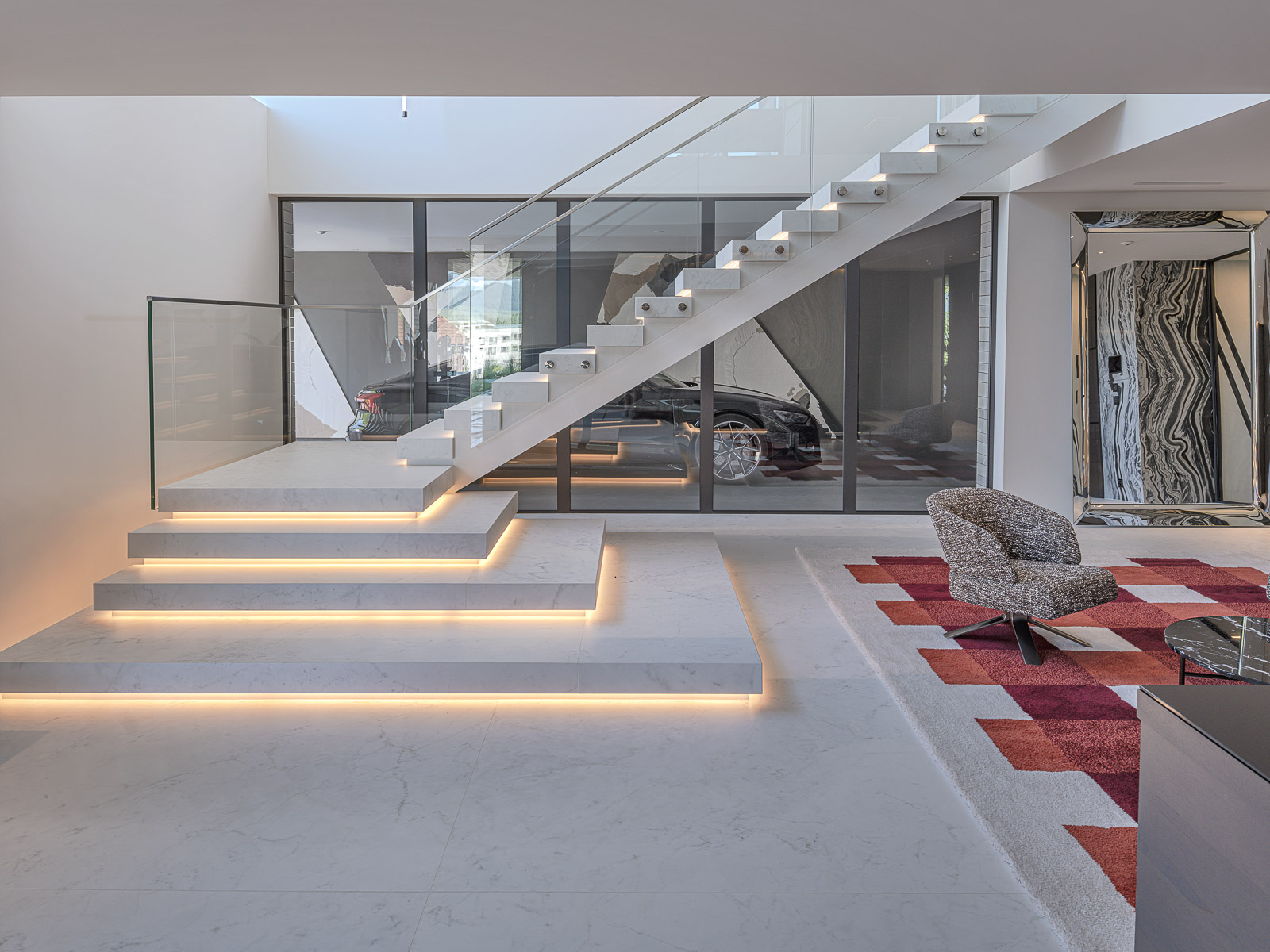 Air Lux Referenz Villa Oberer Zürichsee Treppenaufgang