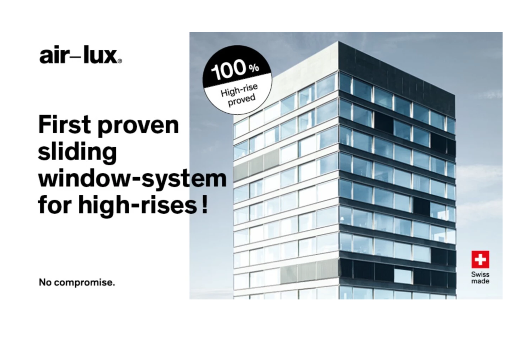The first sliding window system for high-rise buildings: air-lux passes  impermeability tests in the USA